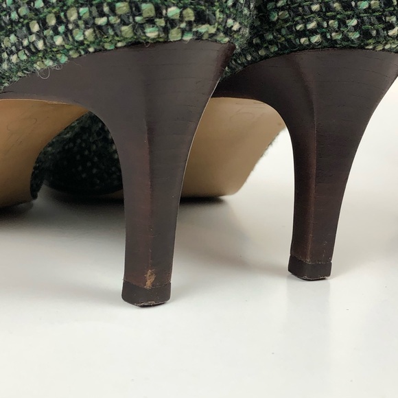 Ann Taylor Loft Tweed Leather Trim Tassel Pumps - Picture 6 of 8